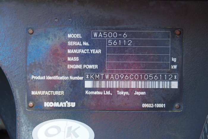 2012 Komatsu Wa500-6