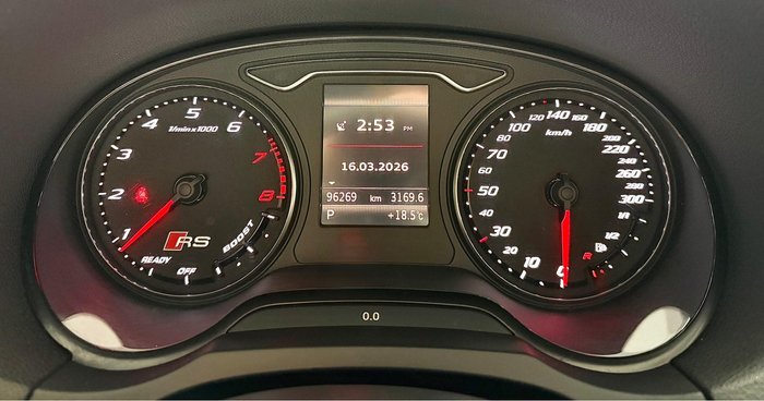 2016 Audi RS3 8V MY16 Four Wheel Drive Mythos Black