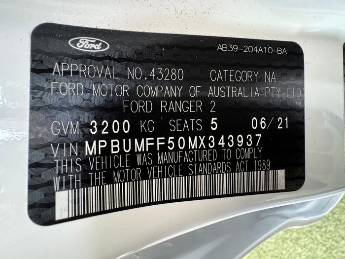 2021 Ford Ranger Wildtrak