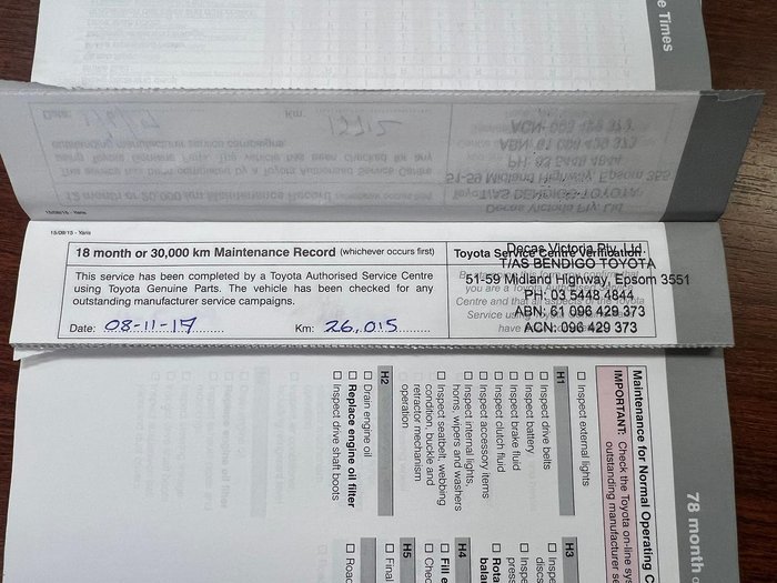 2016 Toyota Yaris Ascent NCP130R Graphite