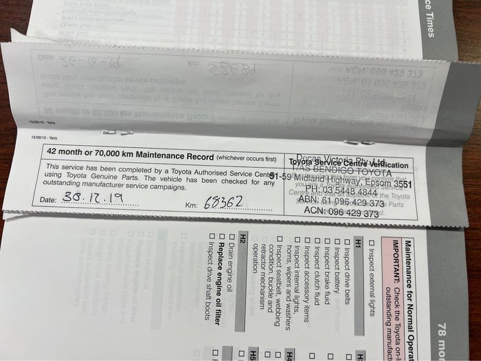 2016 Toyota Yaris Ascent NCP130R Graphite