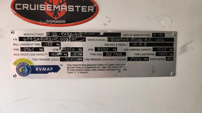 2021 JB Caravans Scorpion Sting Air