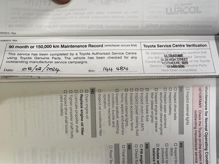 2014 Toyota Hilux SR5 KUN26R MY14 4X4 Dual Range Metal Storm