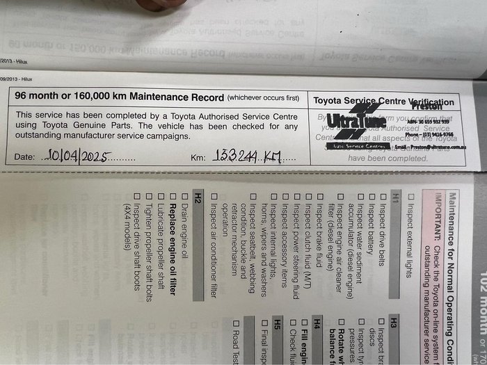 2014 Toyota Hilux SR5 KUN26R MY14 4X4 Dual Range Metal Storm