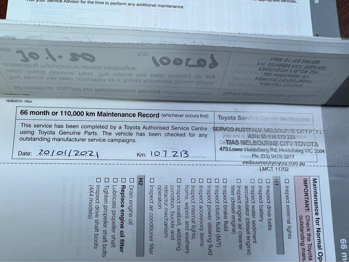 2014 Toyota Hilux SR5 KUN26R MY14 4X4 Dual Range Metal Storm