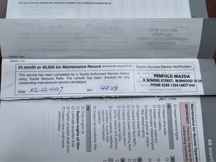 2014 Toyota Hilux SR5 KUN26R MY14 4X4 Dual Range Metal Storm