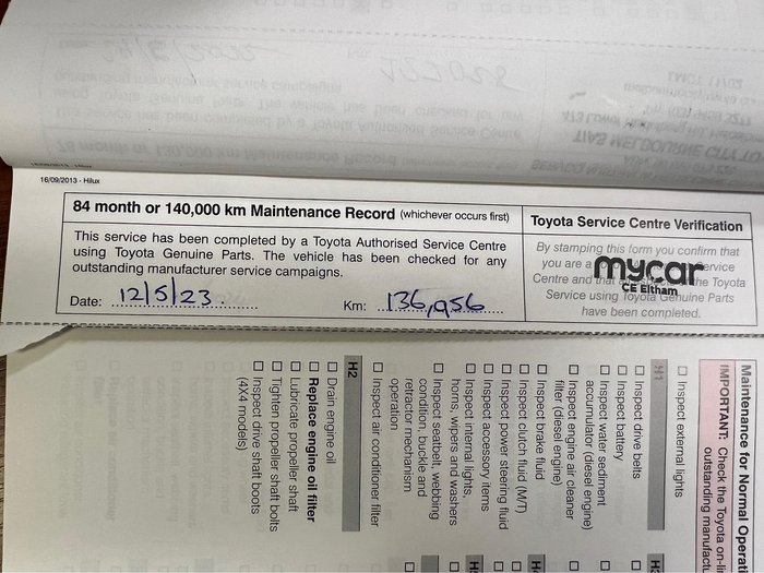 2014 Toyota Hilux SR5 KUN26R MY14 4X4 Dual Range Metal Storm