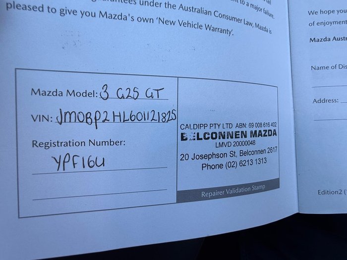 2020 Mazda 3 G25 GT