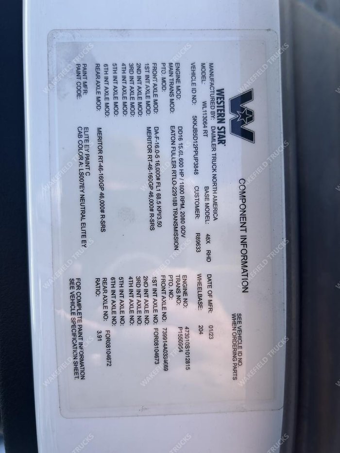 2023 Western Star 48X White