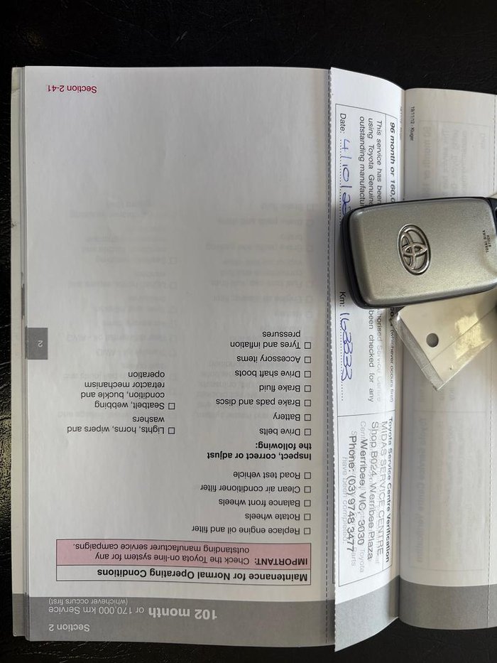 2013 Toyota Kluger Grande GSU40R Silver Pearl