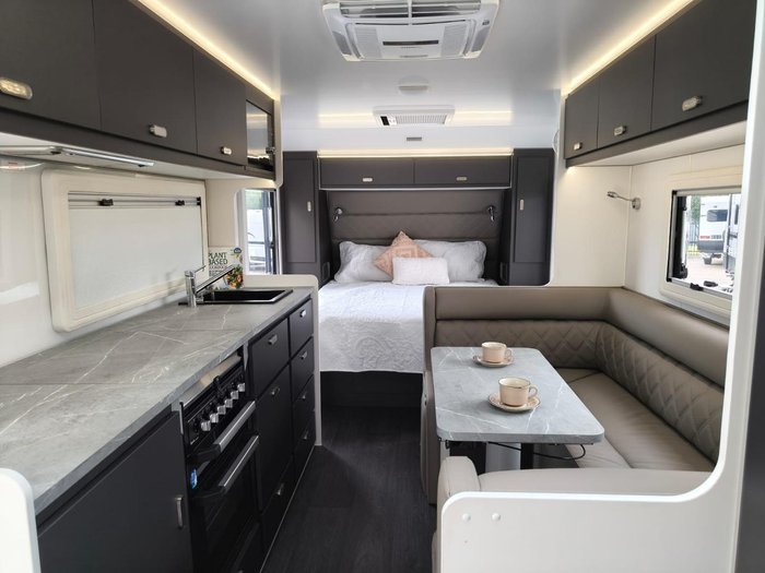 2026 JB Caravans Dirt Road Xtreme 21'6 Rear Door Club Lounge