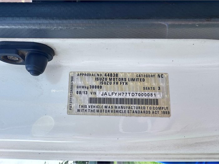 2013 Isuzu Fh Fyj