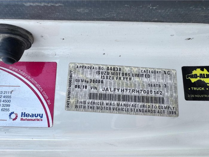 2018 Isuzu Fh Fyj