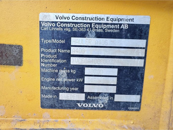 2022 Volvo A40g