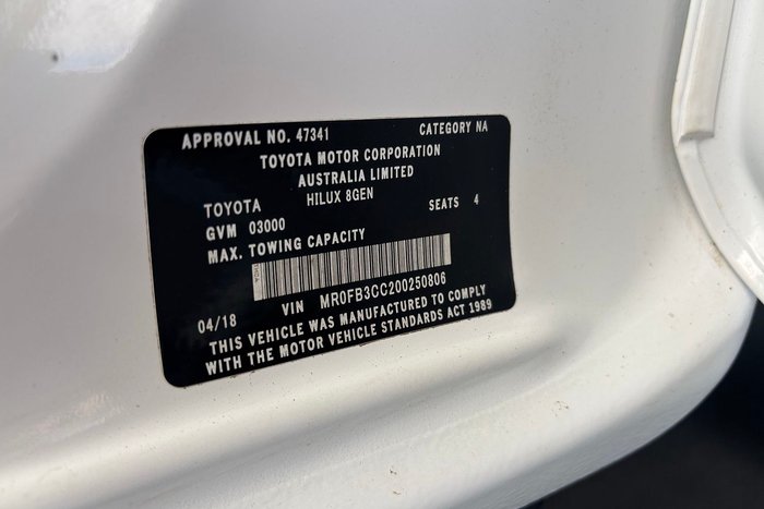 2018 Toyota Hilux Workmate