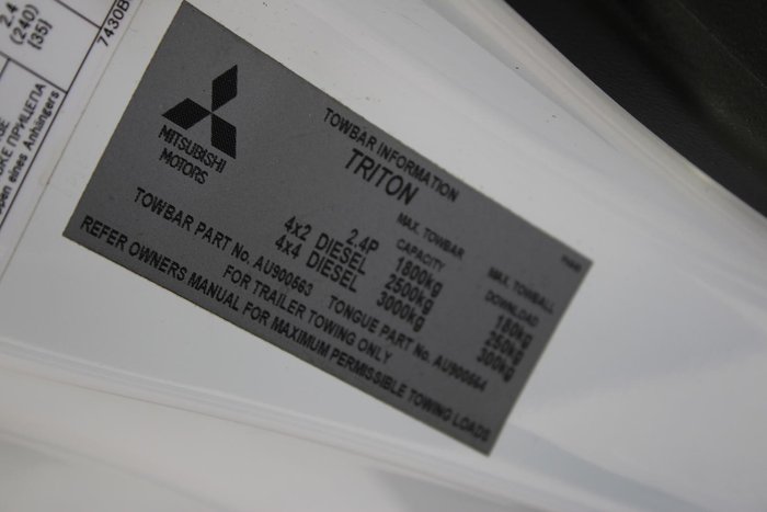 2018 Mitsubishi Triton GLX MR MY19 4x2 White