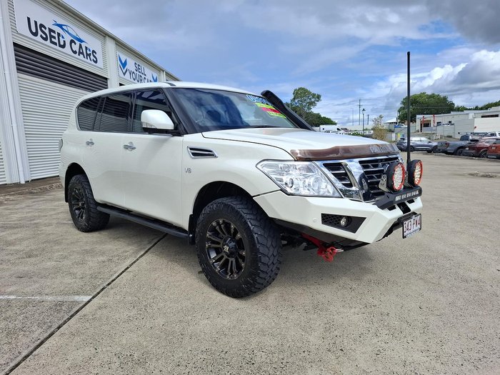2018 Nissan Patrol Ti Y62 Series 4 4X4 Dual Range Ivory Pearl