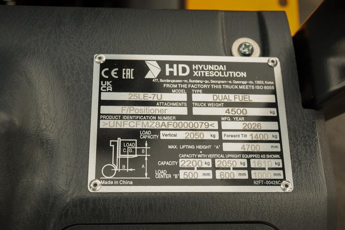 2026 Hyundai 25Le7u Yellow