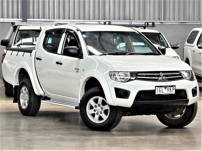 2012 Mitsubishi Triton GLX MN MY12 4X4 Dual Range White
