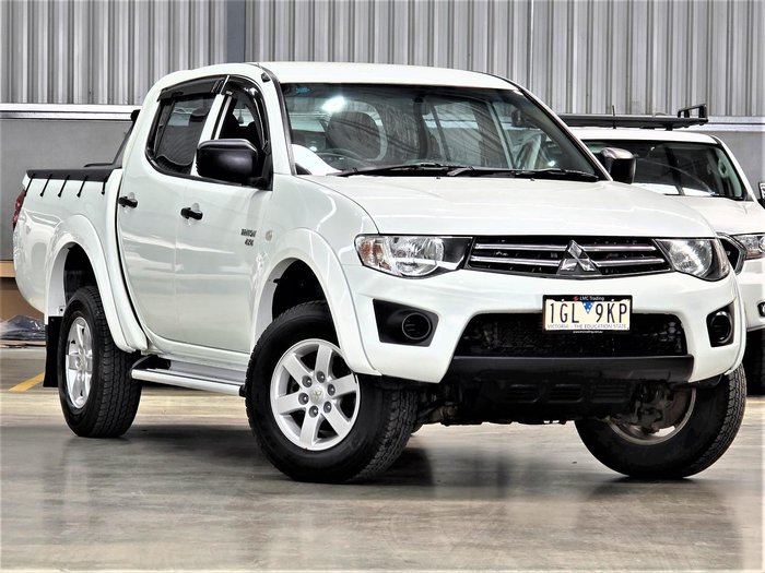 2012 Mitsubishi Triton GLX MN MY12 4X4 Dual Range White