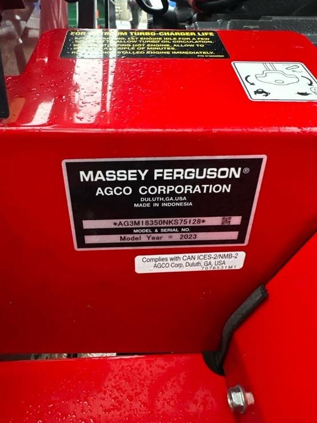 2023 Massey Ferguson 1835E 34Hp Compact Tractor
