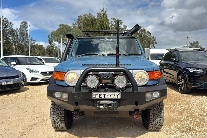 2012 Toyota FJ Cruiser GSJ15R 4X4 Dual Range Military Blue + White Roof