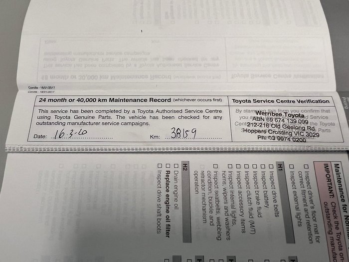 2018 Toyota Corolla Ascent Sport ZRE182R Crystal Pearl