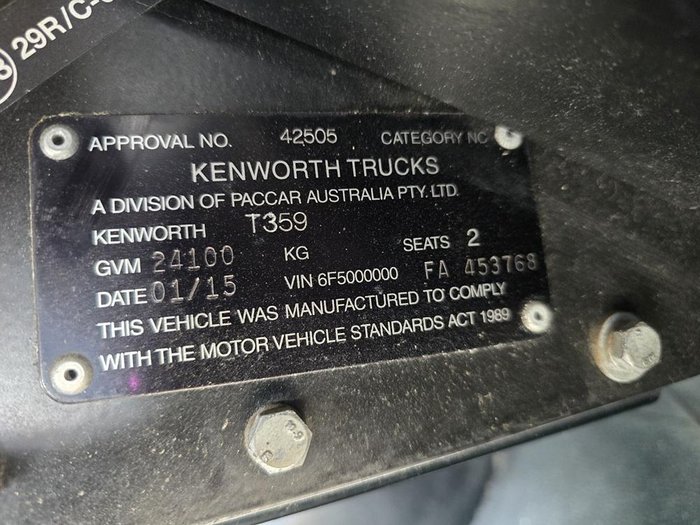 2015 Kenworth T300 Series T359A