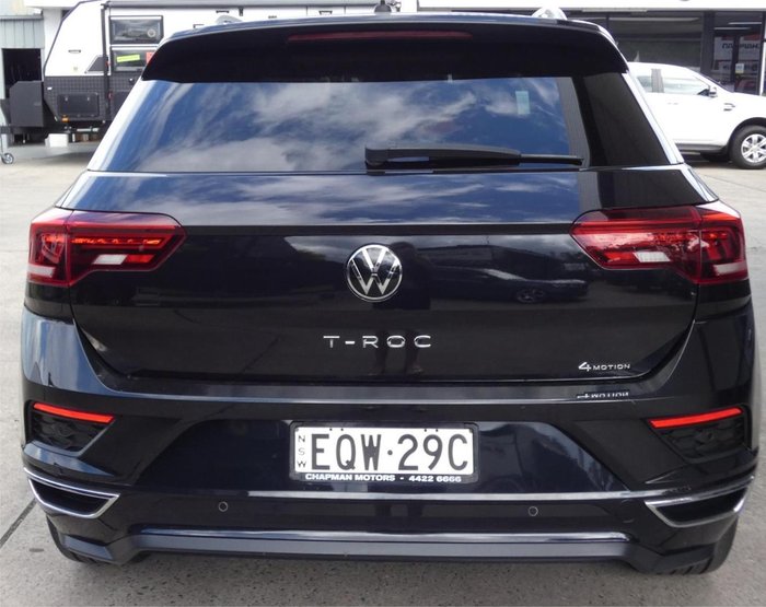 2021 Volkswagen T-Roc 140TSI Sport A11 MY22 Four Wheel Drive Deep Black Pearl