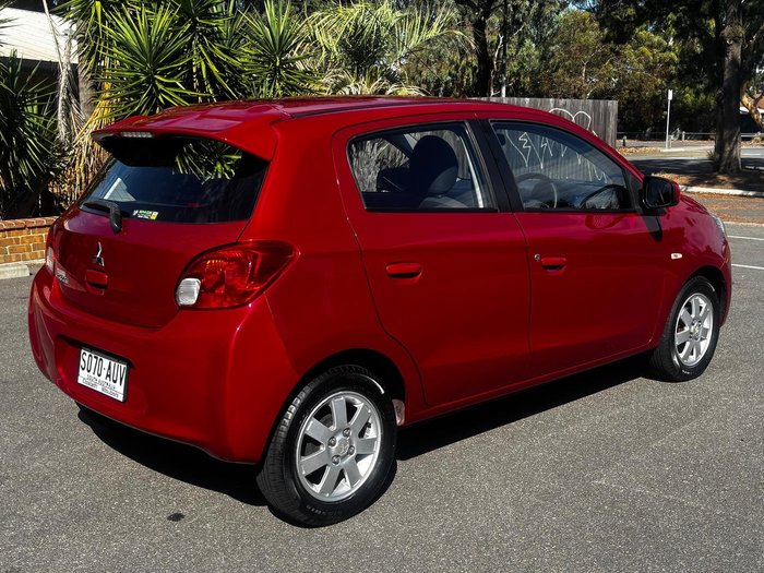 2013 Mitsubishi Mirage ES LA MY14 Red Planet