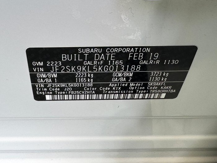 2019 Subaru Forester 2.5i-S