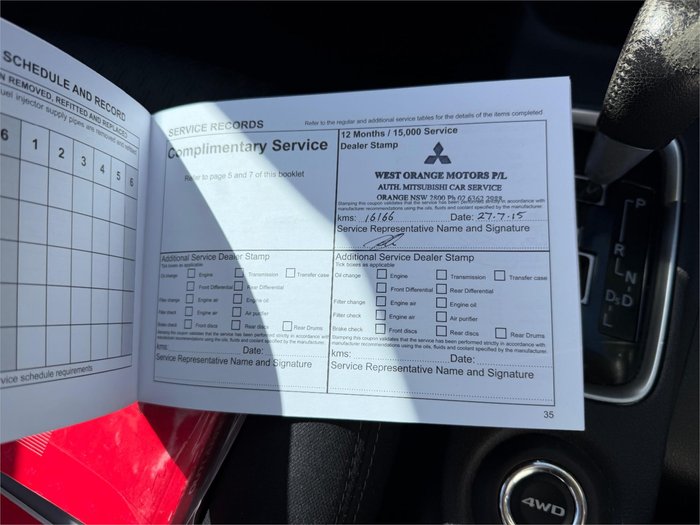 2014 MITSUBISHI OUTLANDER ES (4x4) ZJ MY14 WHITE