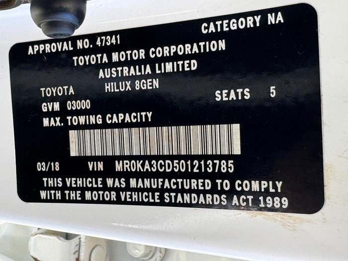 2018 Toyota Hilux SR