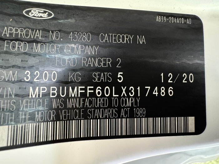 2020 Ford Ranger XLT Hi-Rider