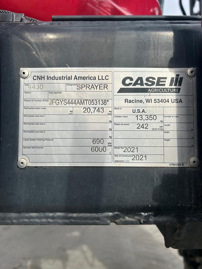 2021 CASE IH Patriot 4430 Red