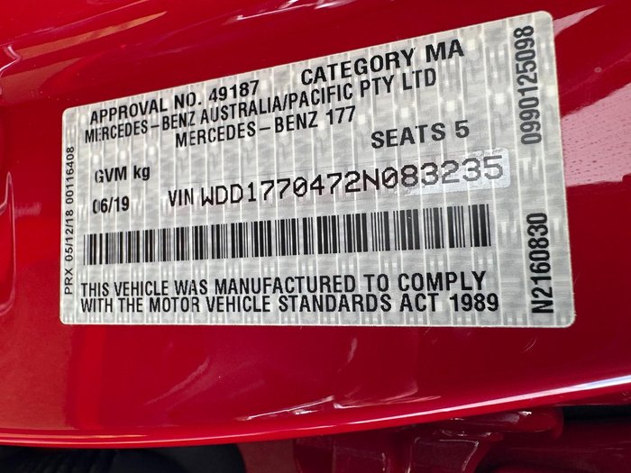 2019 Mercedes-Benz A-Class A250