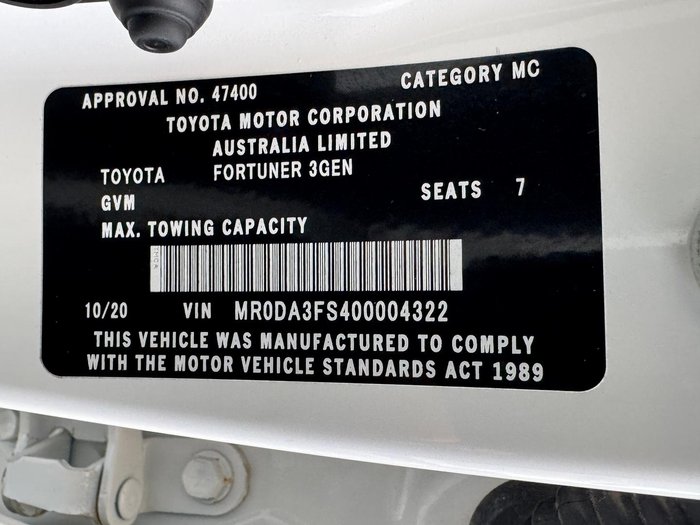 2020 Toyota Fortuner GX