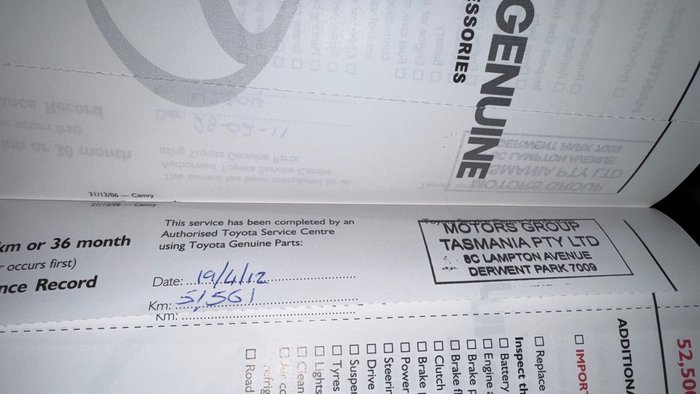 2007 Toyota Camry Altise