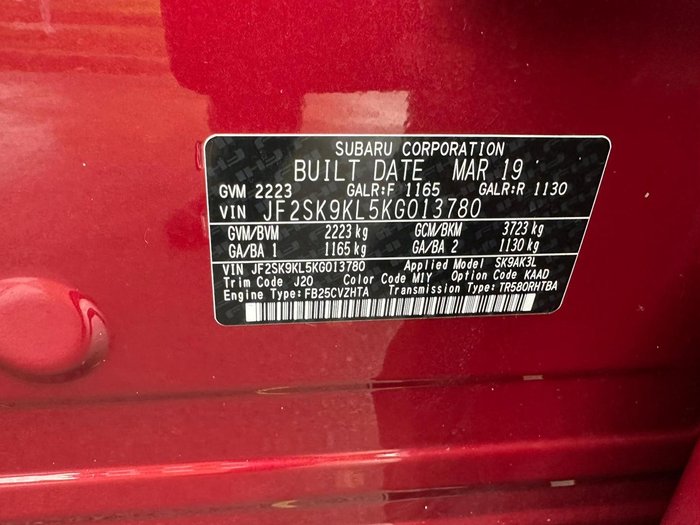 2019 Subaru Forester 2.5i