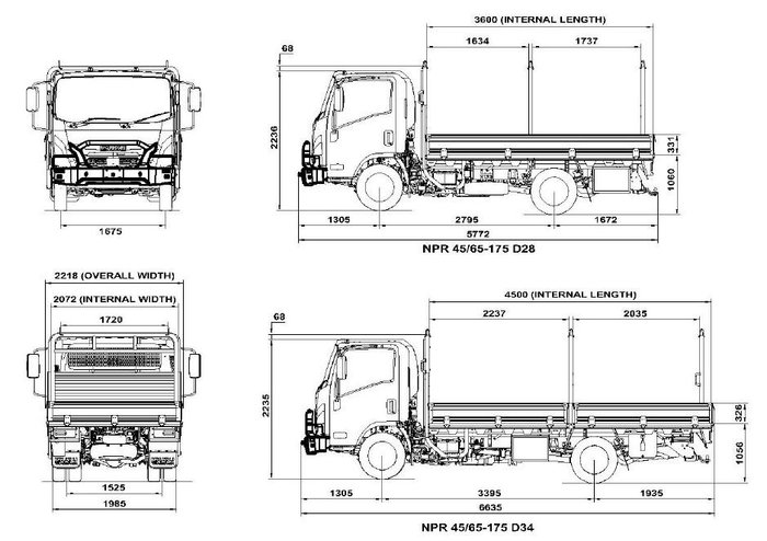 2026 Isuzu N Series NPR 45/65-175 MT D34 Tradepack