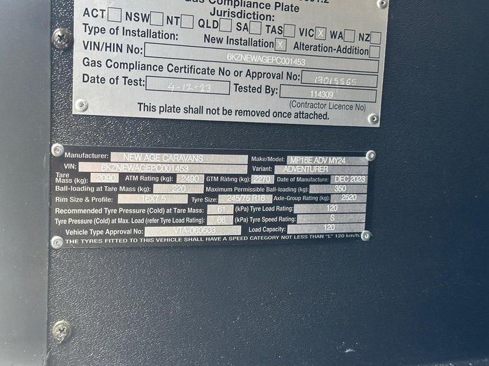 2023 New Age Caravans Manta Ray Pop Top 16 Adventurer