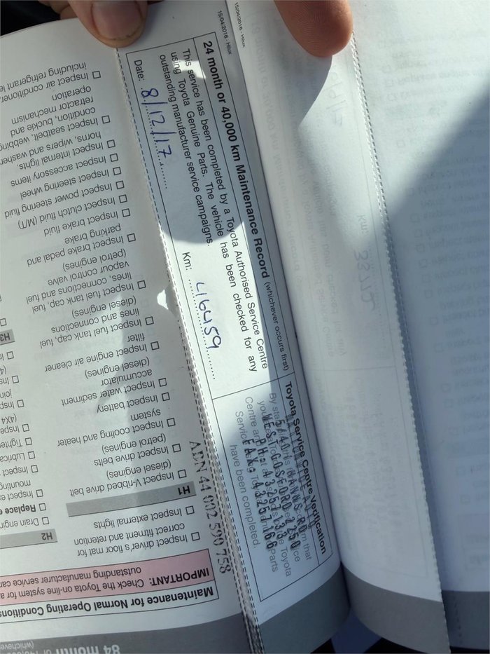 2016 TOYOTA HILUX WORKMATE