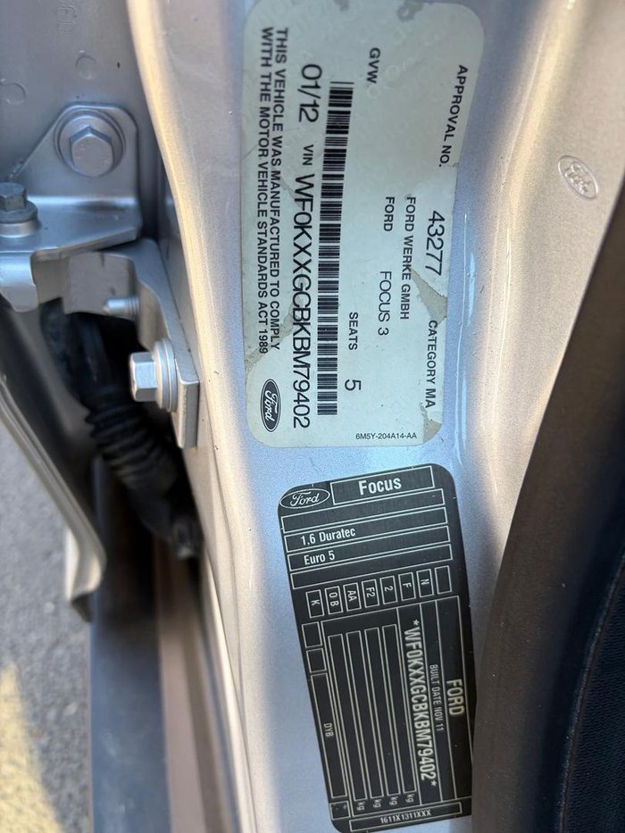 2012 Ford Focus Ambiente LW Ingot Silver