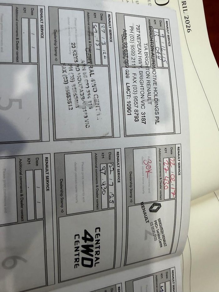 2013 Renault Koleos Expression H45 PHASE II Cayenne Orange