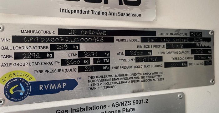 2020 JB Caravans Dirt Road Xtreme