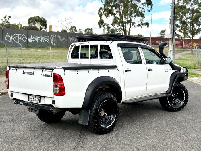 2013 Toyota Hilux SR KUN26R MY12 4X4 Glacier White