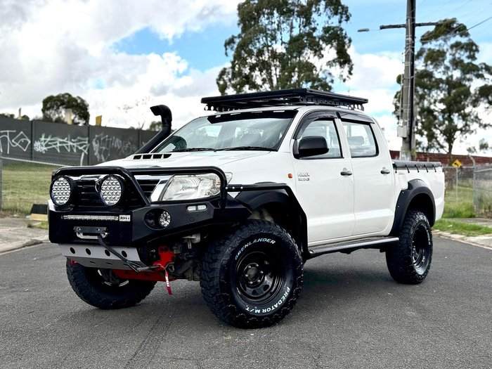 2013 Toyota Hilux SR KUN26R MY12 4X4 Glacier White