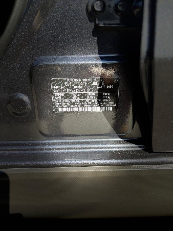 2015 Subaru XV 2.0i-S G4X MY15 AWD Dark Grey