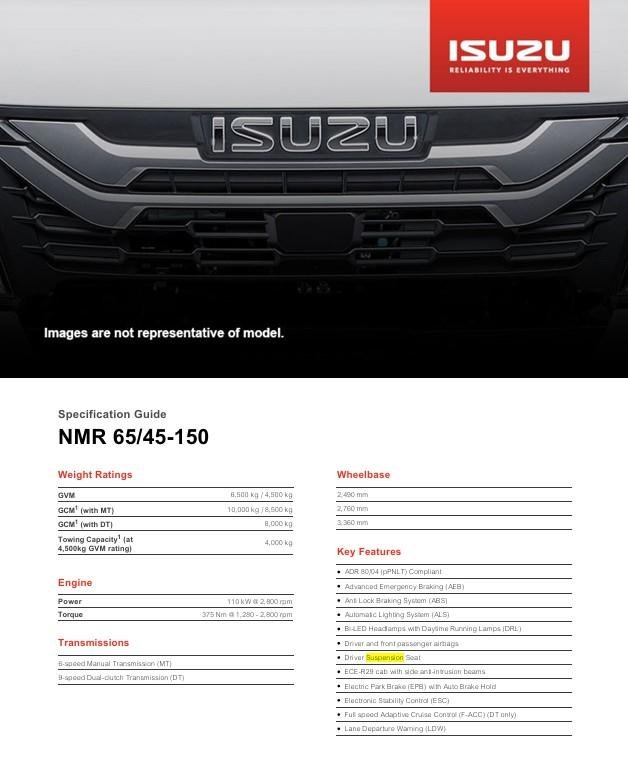 2026 Isuzu N Series NMR 65/45-150 DT D34