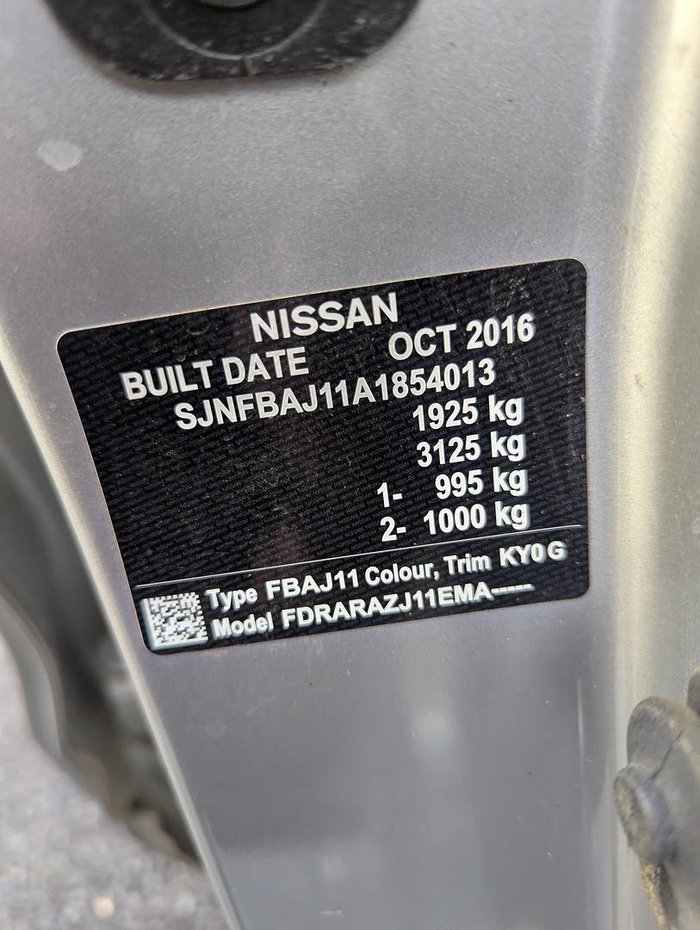 2016 Nissan QASHQAI ST J11 Platinum